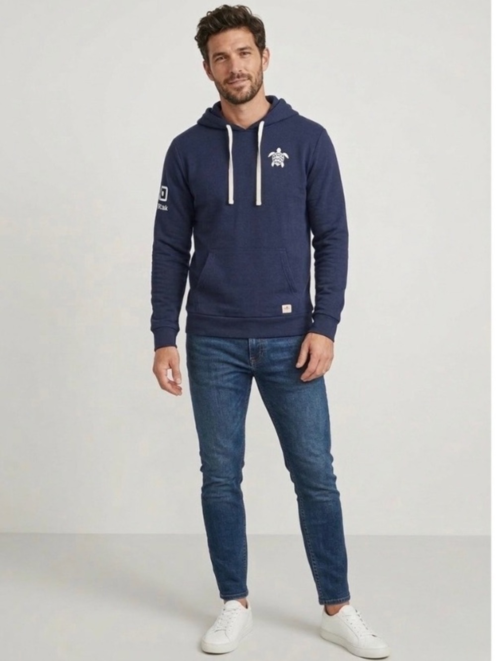 MARINE LAYER Men’s Cotton Modal Hoodie Hammock Graphic in Grey - M